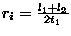 $r_i=\frac{l_1+l_2}{2t_1}$